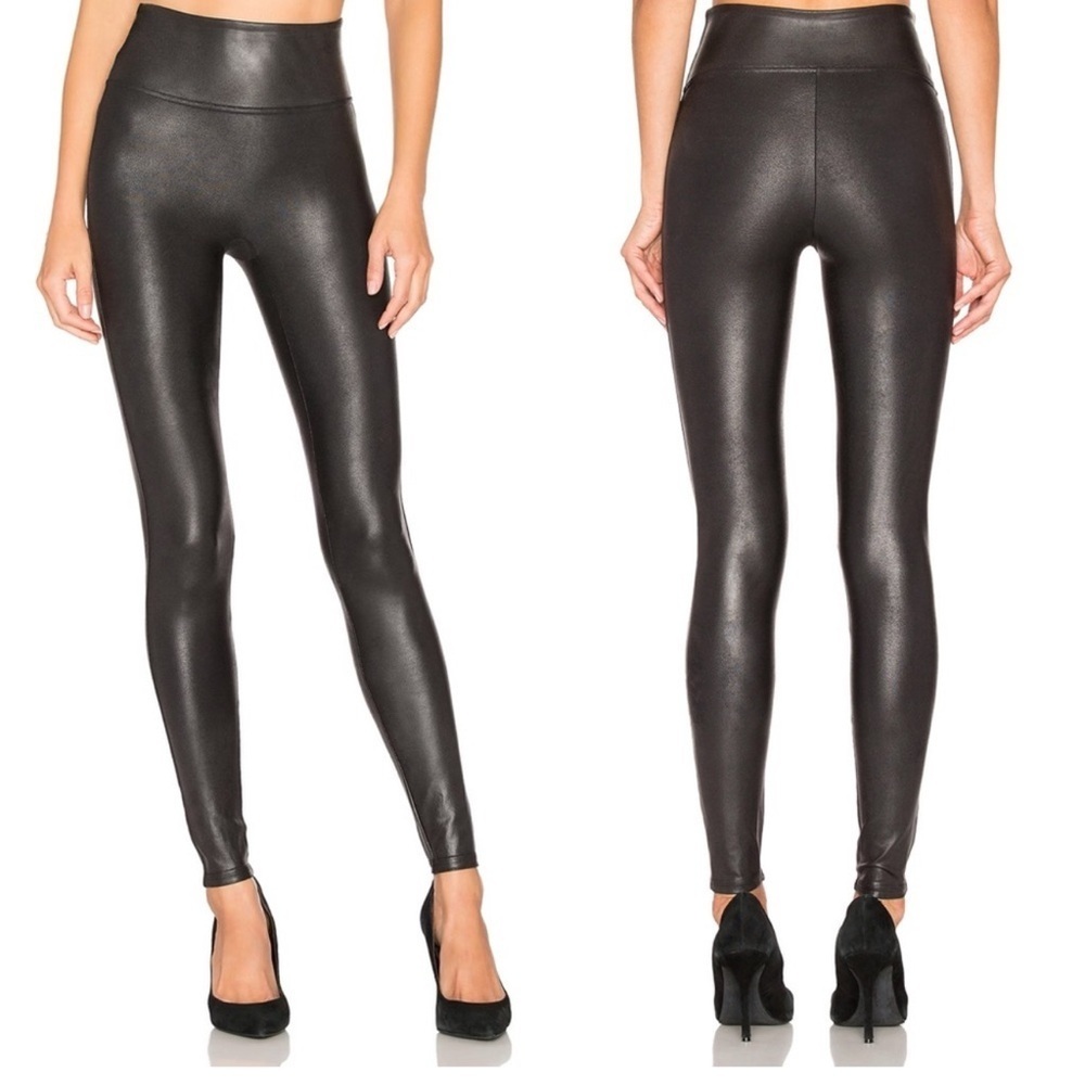 Spanx Faux Leather Leggings Black Size Small